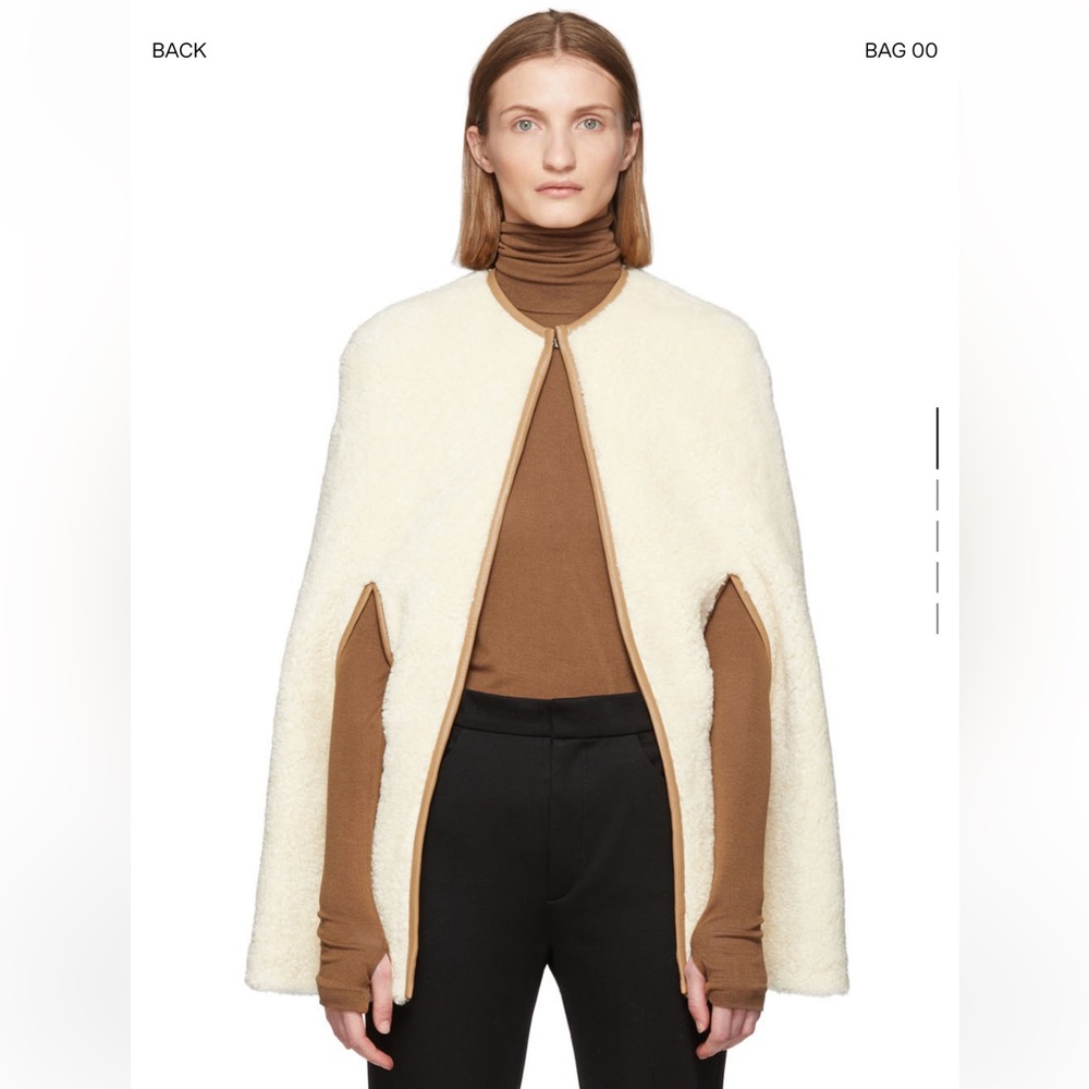TOTEME Ivory Faux-Fur Mellac Cape